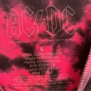 AC/DC | Shirts | Acdc Pink Black Tie Dye Ballbreaker Muscle Tee Large ...